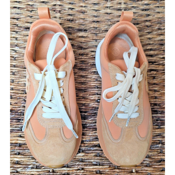 Tory Burch Shoes - Tory Burch Good Luck Trainer Sneaker 6.5 Peach Parfait Platform Chunky Athleisur